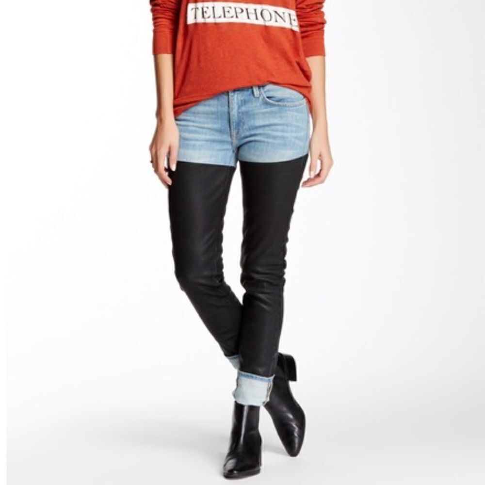 Wildfox Denim Marianne Poetry Thigh High Jeans New Size 26